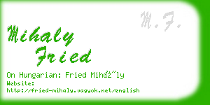 mihaly fried business card